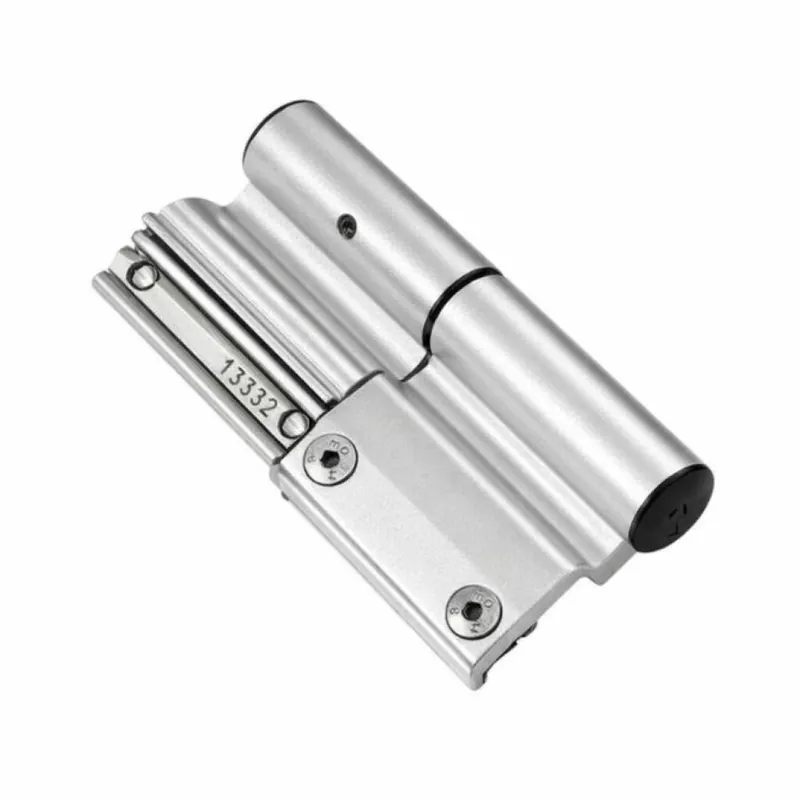 Cerniera registrabile 2 ali Summa Savio 1124.35 per profilo R50, centro di rotazione 22,5 mm, portata 100-120 Kg, finitura Argento Anodizzato Merkproduct