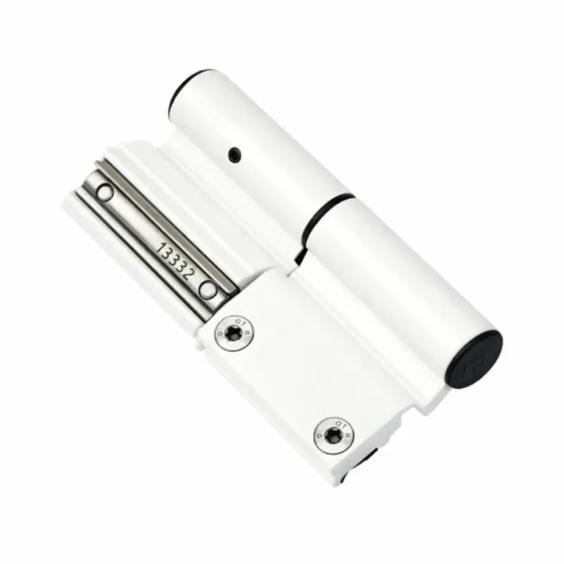 Cerniera registrabile 2 ali Summa Savio 1124.35 per profilo R50, centro di rotazione 22,5 mm, portata 100-120 Kg, finitura Bianco Lage Kosten