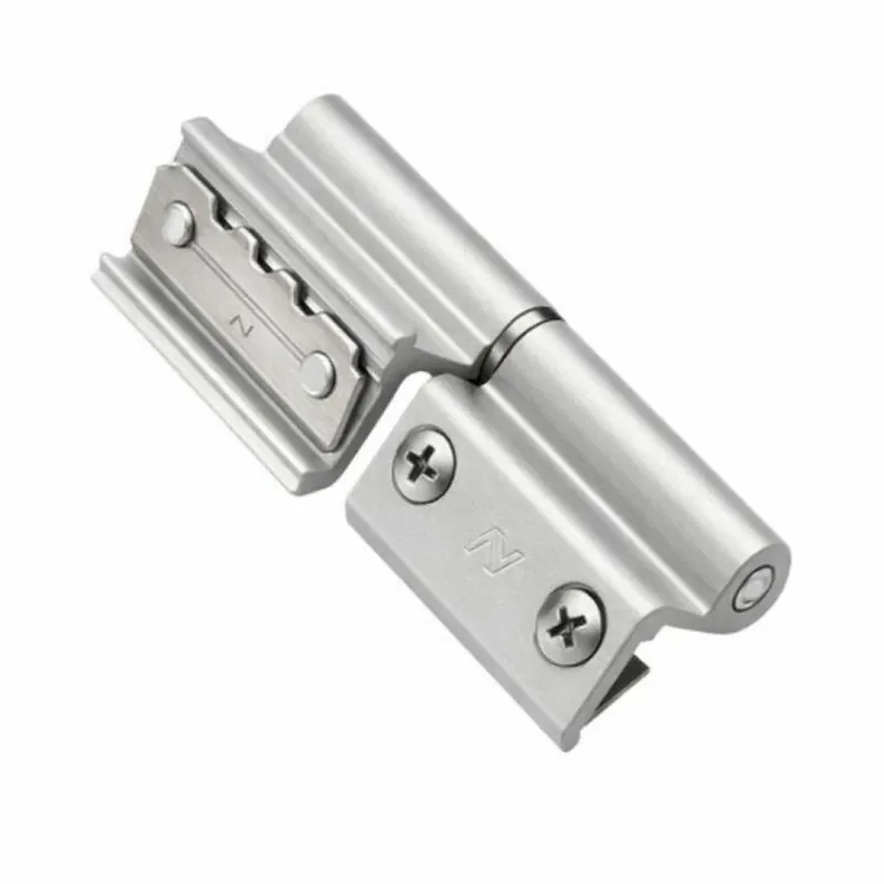 Laatste Kans Cerniera a 2 ali Morsa+ Savio 1123.11 per profilo R40/50 terza anta, portata 80-90 Kg, finitura Argento Anodizzato