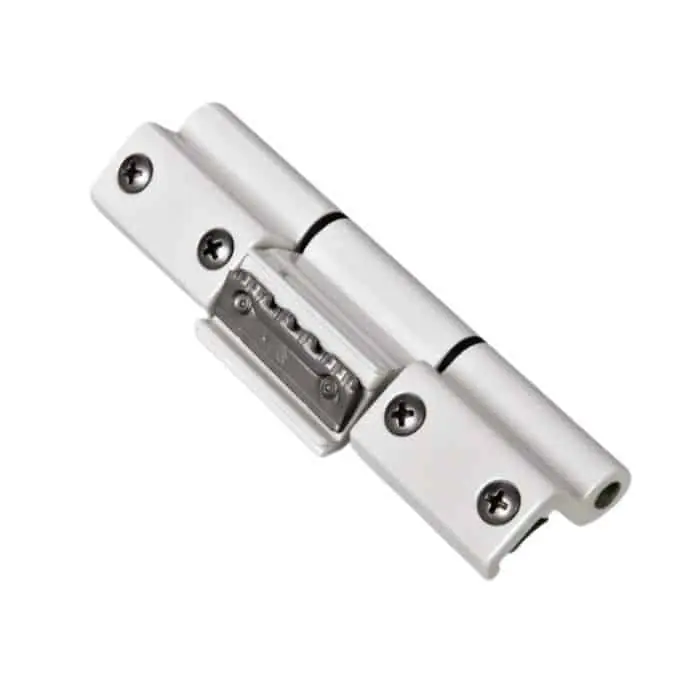 Premium Cerniera 3 ali premontata Morsa+ Savio 1122.7, per profilo NC40 N, portata 90-100 Kg, finitura Bianco