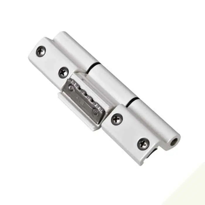 Beperkte Voorraad Cerniera a 3 ali premontata Morsa+ Savio 1122.11, per profilo R40/50, portata 90-100 Kg, finitura Bianco