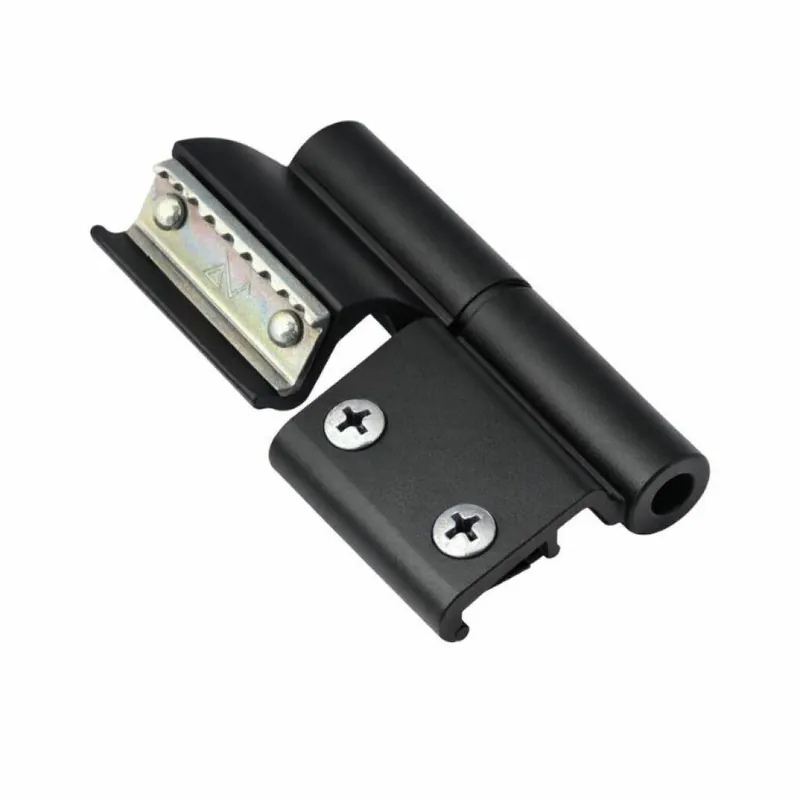 Op = Op Cerniera a 2 ali Morsa+ Savio 1121.81 per profilo R40, portata 80-90 Kg, finitura Nero Gloss
