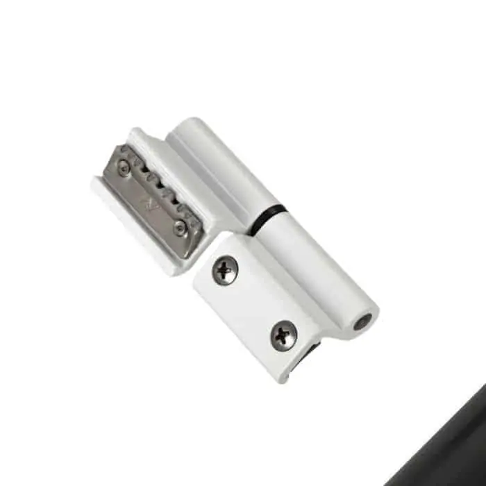 Cerniera a 2 ali Morsa+ Savio 1121.1S per profilo CU, preassemblata Sinistra, portata 80-90 Kg, finitura Nero Gloss Lage Kosten