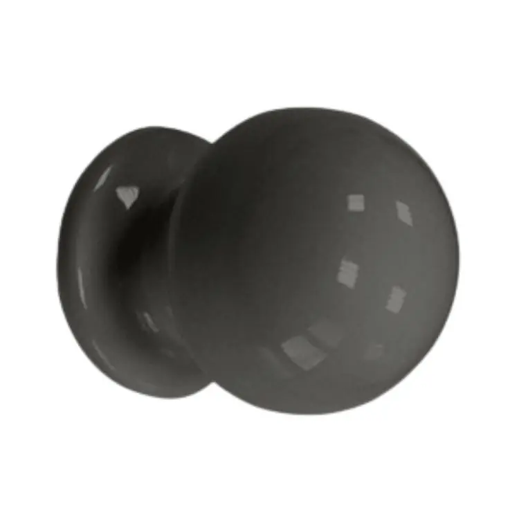 Pomolo fisso 569 Saguatti per porta, diametro 70 mm, in Alluminio, finitura Verniciato Nero Laatste Kans