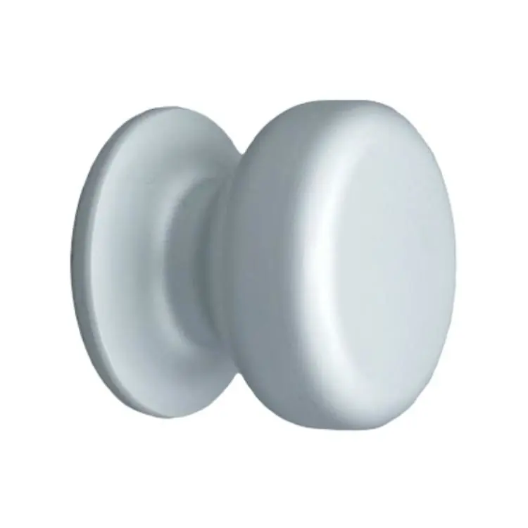Seizoensaanbieding Pomolo fisso 175 Saguatti per porta, diametro 70 mm, in Alluminio, finitura Argento Satinato
