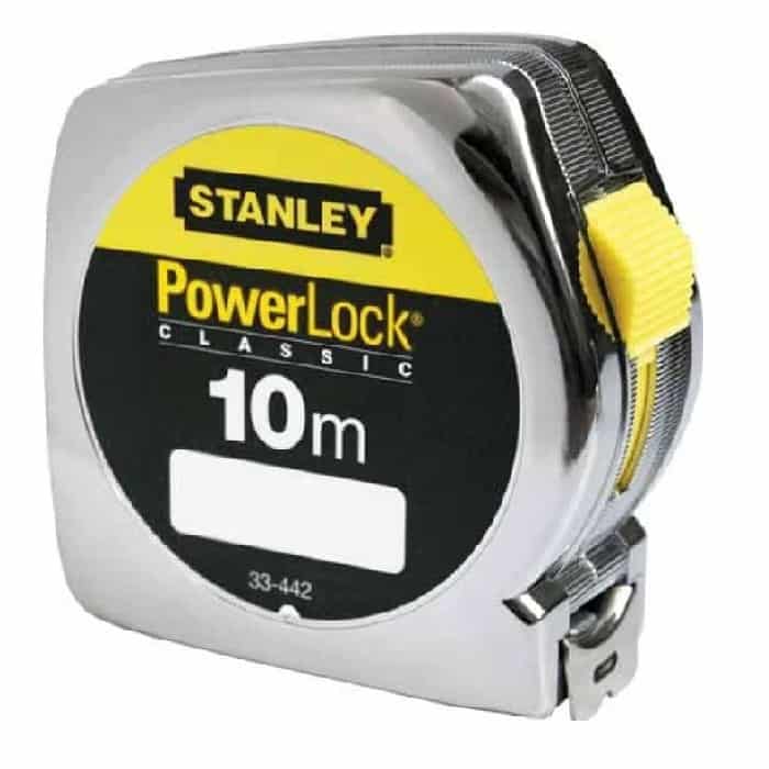 Flessometro Stanley Powerlock, lunghezza 10 mt, larghezza 25 mm, cassa in materiale sintetico Hoge Kwaliteit