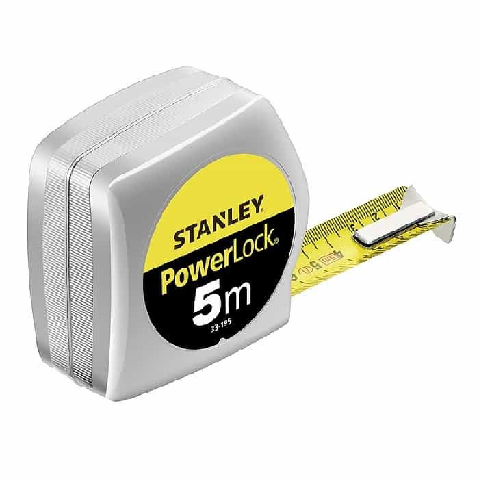 Flessometro PowerLock Stanley con cassa in materiale sintetico, lunghezza 5 mt, larghezza 25 mm Koop Vandaag