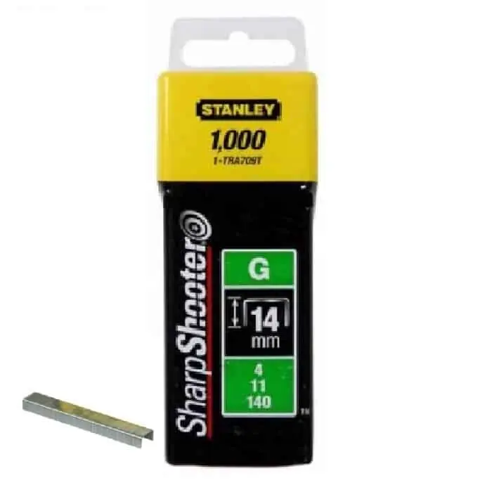 Punti tipo G Stanley per graffatrice, confezione 1000 pezzi, misura 14 mm Beste Prijs
