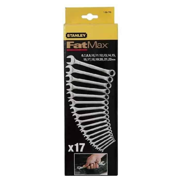 Bestel Nu Set chiavi combinate Stanley 17 pezzi, misure da 6 a 22 mm, finitura Cromata e Satinata