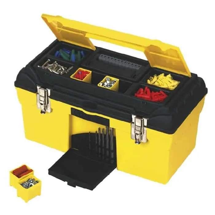 Seizoensaanbieding Cassetta porta utensili Condor Stanley con organizer nel coperchio, dimensioni 47,9x26,4x24,4 cm