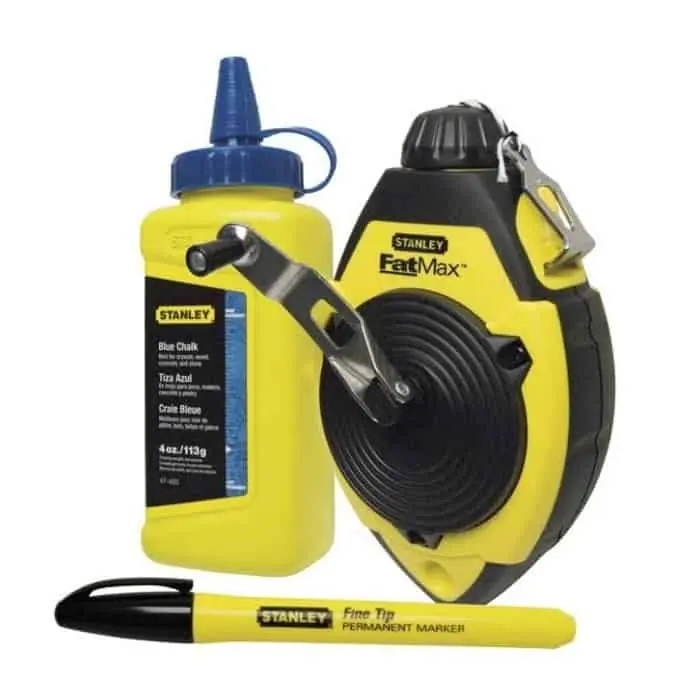 Rechtstreeks Van De Fabrikant Set tracciatore serie FatMax Stanley con flacone polvere blu e marcatore, lunghezza filo 30 mt