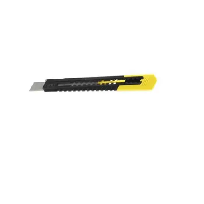 Korting Cutter Stanley SM9, corpo in ABS, bloccalama e dentatura obliqua, lama a spezzare 9 mm e 12 elementi