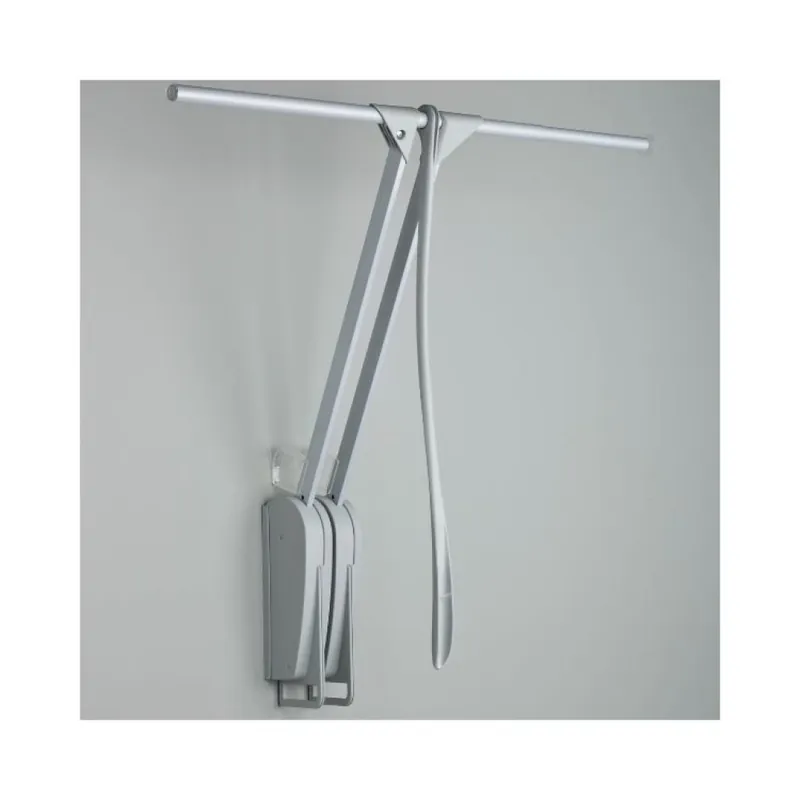 Saliscendi Servetto Otto Closet Pro per pareti attrezzate, larghezza 650-1150 mm, profondità 330-670 mm, portata 10 kg, Alluminio finitura Grigio, Copertura Grigio Beperkte Voorraad