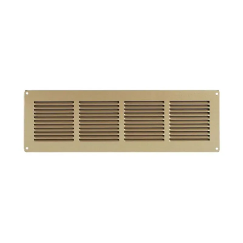 Griglia rettangolare da sovrapporre GBR4014 la Ventilazione per Aerazione, dimensione 440x140 mm, Alluminio finitura Bronzo Populair