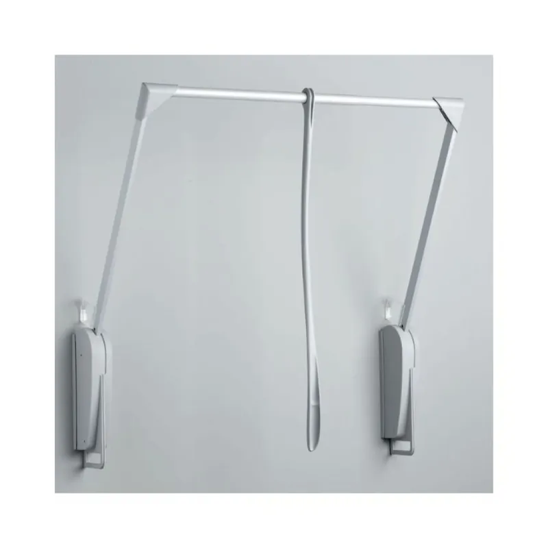 Saliscendi Servetto Otto Innominato per pareti attrezzate, larghezza 620-950 mm, profondità 330-670 mm, portata 10 kg, Alluminio finitura Grigio, Copertura Grigio Betaalbaar