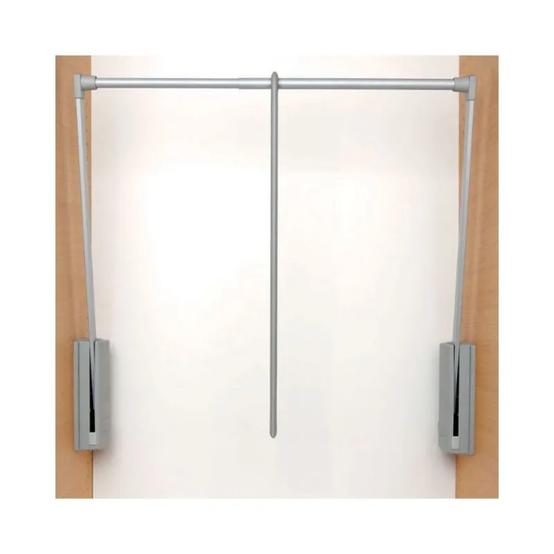 Saliscendi Servetto 2004 ORIGINALE appendiabiti per armadio, dimensione vano 770-1200 mm, portata 10 kg, Alluminio finitura Grigio , Copertura Grigio Populair
