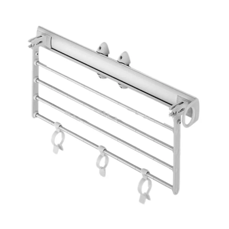 Betaalbaar Cestello estraibile pieghevole Self System Servetto per armadio, lunghezza 505 mm, Alluminio Lucido finitura Trasparente