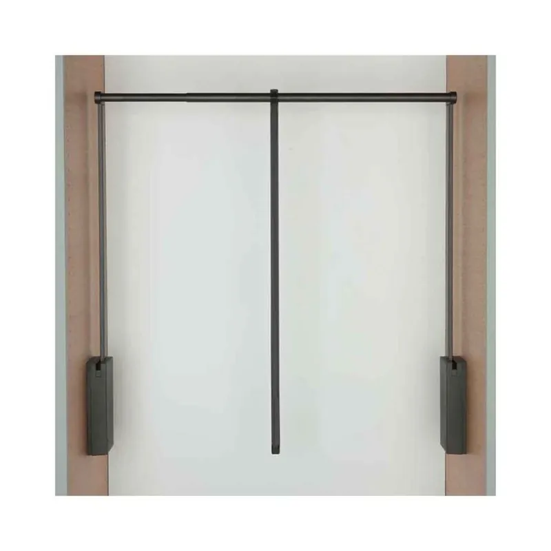 Saliscendi Servetto 3T per armadio, dimensione vano 750-1100 mm, portata 10 kg, Ammortizzato, Acciaio finitura Brown , Copertura Brown Veilige Betaling