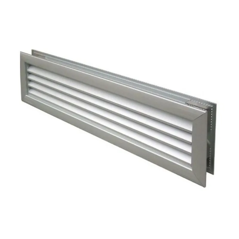 Griglia passante GTC500105 La Ventilazione per Aerazione porte, dimensione 452x78 mm, Alluminio finitura Argento Anodizzato Hoge Kwaliteit