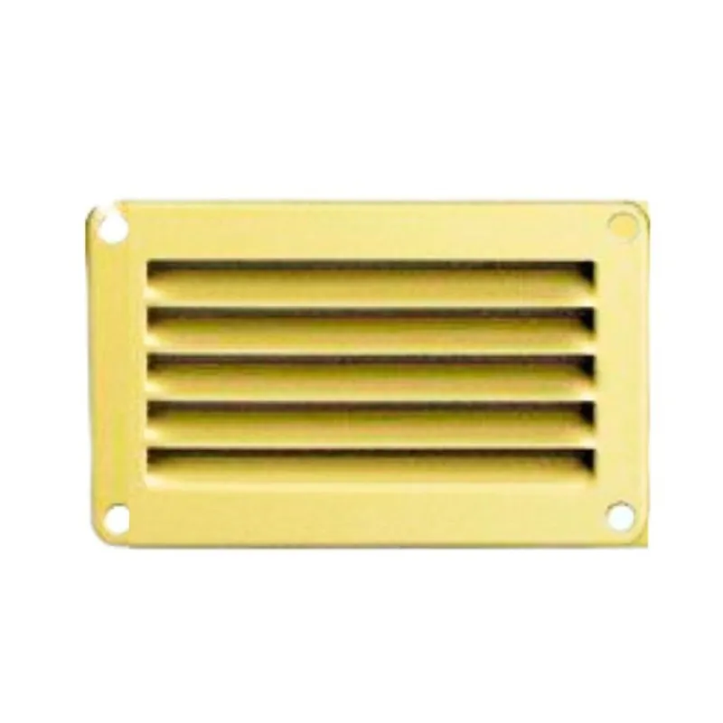 Snelle Levering Griglia rettangolare da sovrapporre GOT106R la Ventilazione per Aerazione, rete interna, dimensione 100x60 mm, Ottone
