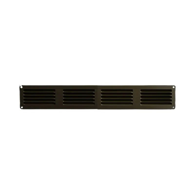 Must-Have Griglia rettangolare da sovrapporre GL406RN la Ventilazione per Aerazione, rete interna, dimensione 400x60 mm, Metallo finitura Nero Verniciato