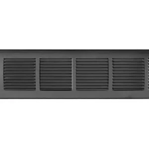 Griglia rettangolare da sovrapporre GL6014RN la Ventilazione per Aerazione, rete interna, dimensione 640x140 mm, Metallo finitura Nero Verniciato Voordeelprijs