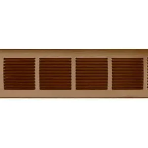 Korting Griglia rettangolare da sovrapporre GL6014RM la Ventilazione per Aerazione, rete interna, dimensione 640x140 mm, Metallo finitura Marrone Verniciato