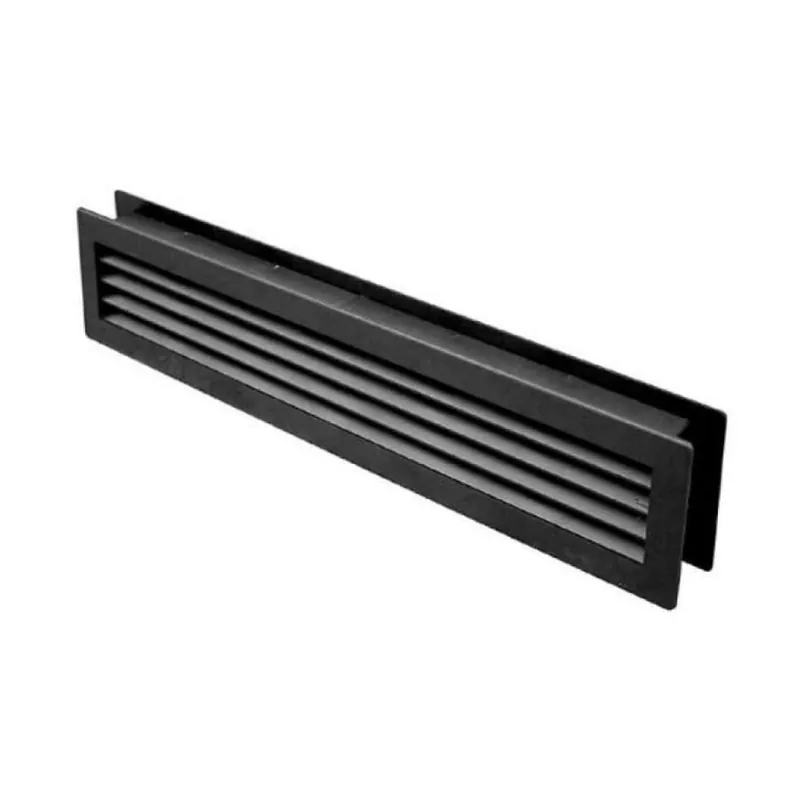Op = Op Griglia passante PT489N La Ventilazione per Aerazione porte, dimensione 480x98 mm, Plastica finitura Nero
