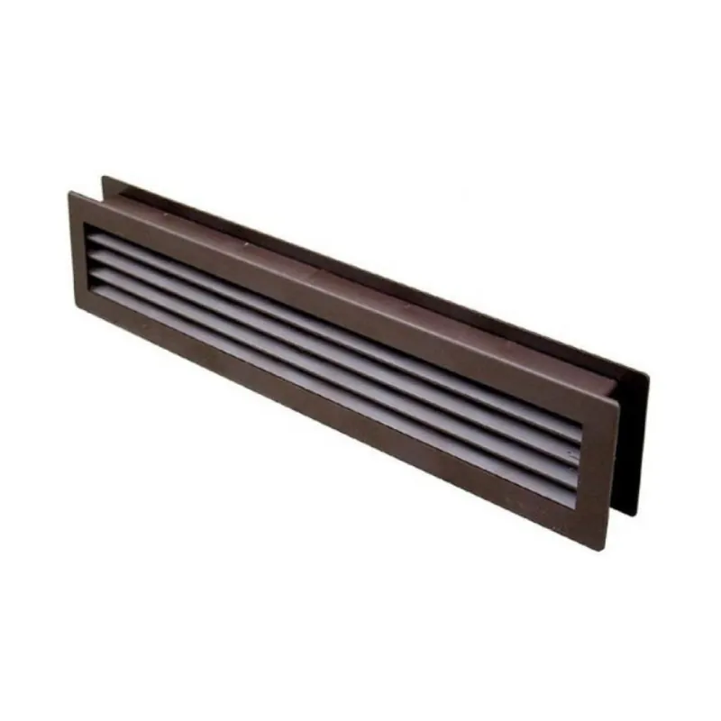 Merkproduct Griglia passante PT489M La Ventilazione per Aerazione porte, dimensione 480x98 mm, Plastica finitura Marrone