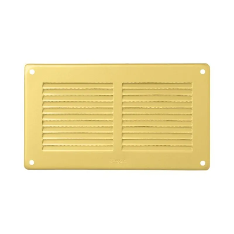 Gereduceerde Prijs Griglia rettangolare da sovrapporre GOT20R la Ventilazione per Aerazione, rete interna, dimensione 240x140 mm, Ottone
