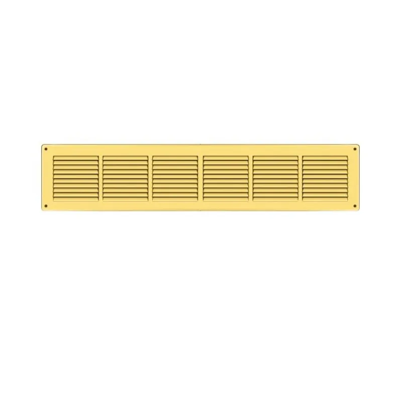 Beperkt Aanbod Griglia rettangolare da sovrapporre GOT6014R la Ventilazione per Aerazione, rete interna, dimensione 640x140 mm, Ottone