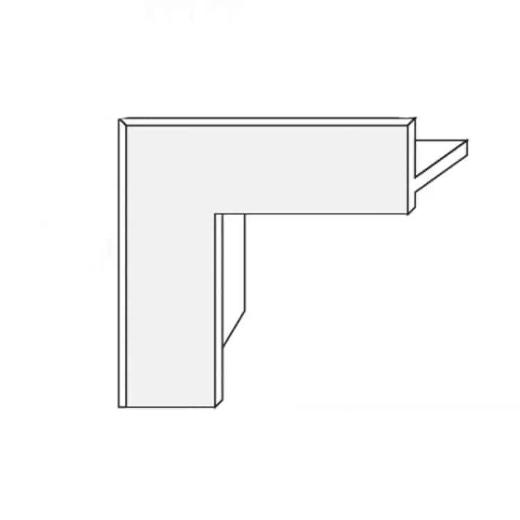 Nu Kopen Cornice angolare BAIB La Ventilazione per griglia modulare incasso, dimensione 70x70 mm, Plastica finitura Bianco