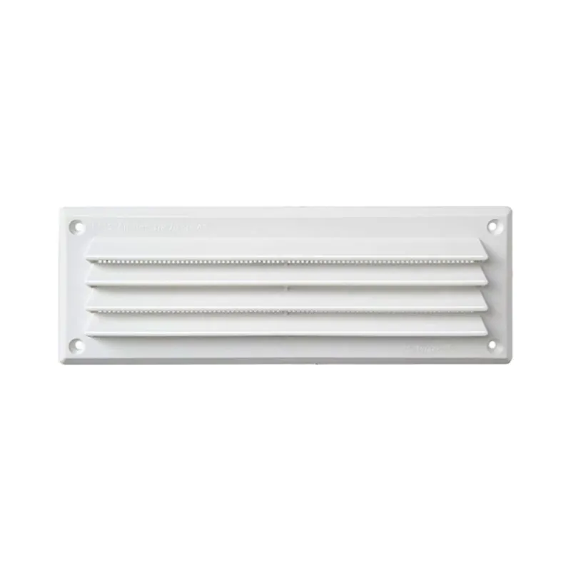 Griglia da sovrapporre CR237B la Ventilazione per Aerazione, rete interna, dimensione 227x80 mm, Plastica finitura Bianco Lage Kosten