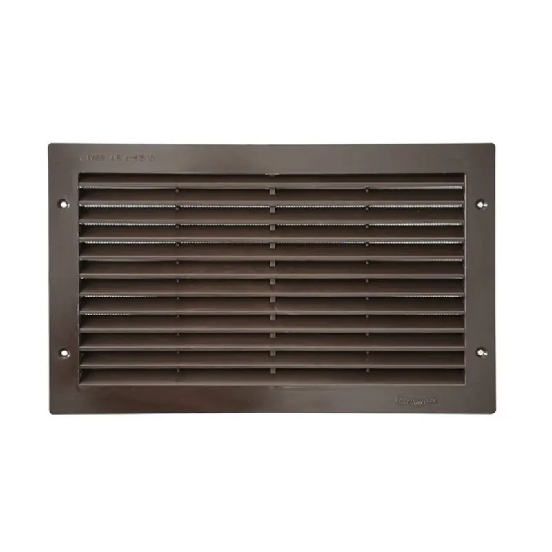 Griglia rettangolare da incasso PAR3823M la Ventilazione per Aerazione, rete interna, dimensione 380x230 mm, Plastica colore Marrone Finale Uitverkoop