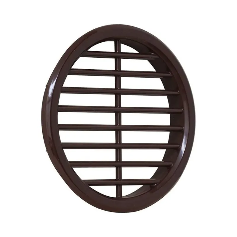 Superprijs Griglia da incasso tonda T6M la Ventilazione per Aerazione, diametro foro 61 mm, esterno 68 mm, Plastica colore Marrone