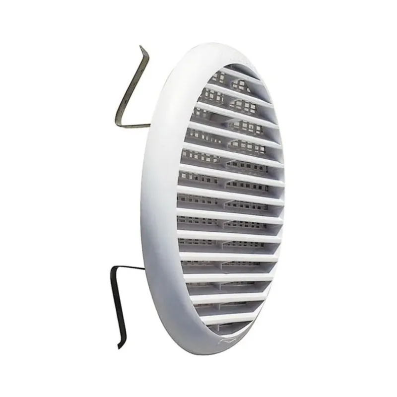Griglia tonda con molla TUR160B la Ventilazione per Aerazione, rete interna, diametro foro 125-160 mm, esterno 175 mm, Plastica colore Bianco Uitverkoop