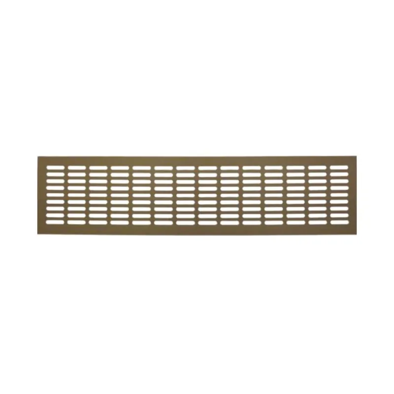 Griglia a profilo da incasso Fga per Aerazione, dimensione 480x80 mm, Alluminio finitura Bronzo Anodizzato Hete Deal