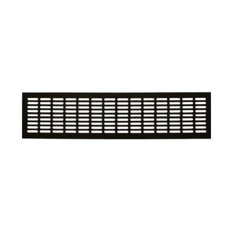 Griglia a profilo da incasso Fga per Aerazione, dimensione 480x80 mm, Alluminio finitura Nero Verniciato Hoge Kwaliteit