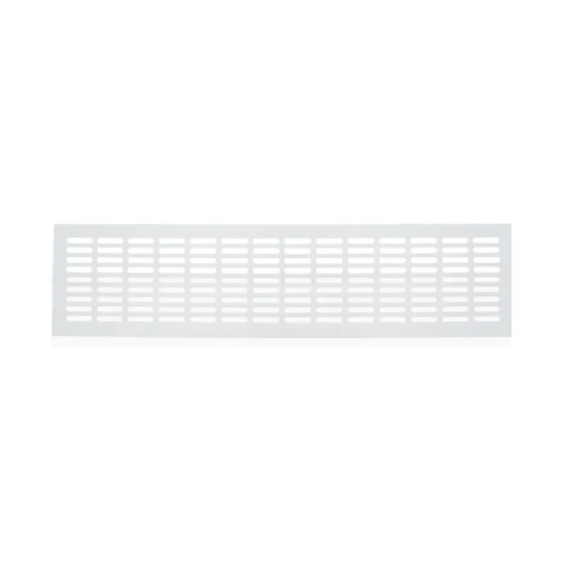 Griglia a profilo da incasso Fga per Aerazione, dimensione 480x80 mm, Alluminio finitura Bianco Verniciato Populair