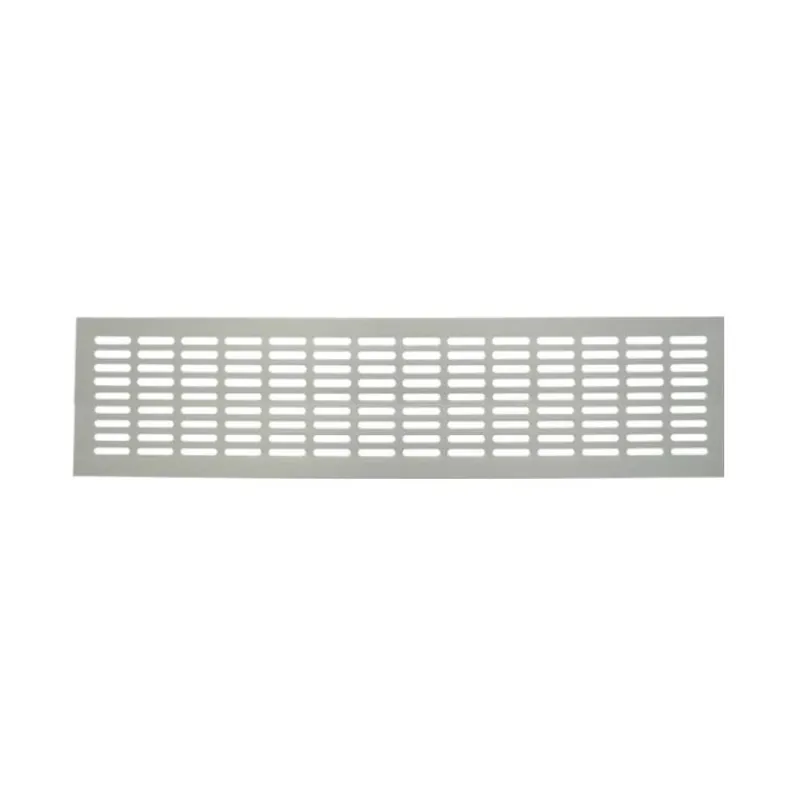 Dagaanbieding Griglia a profilo da incasso Fga per Aerazione, dimensione 480x80 mm, Alluminio finitura Argento Anodizzato