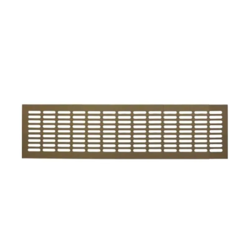 Beperkt Aanbod Griglia a profilo da incasso Fga per Aerazione, dimensione 380x80 mm, Alluminio finitura Bronzo Anodizzato