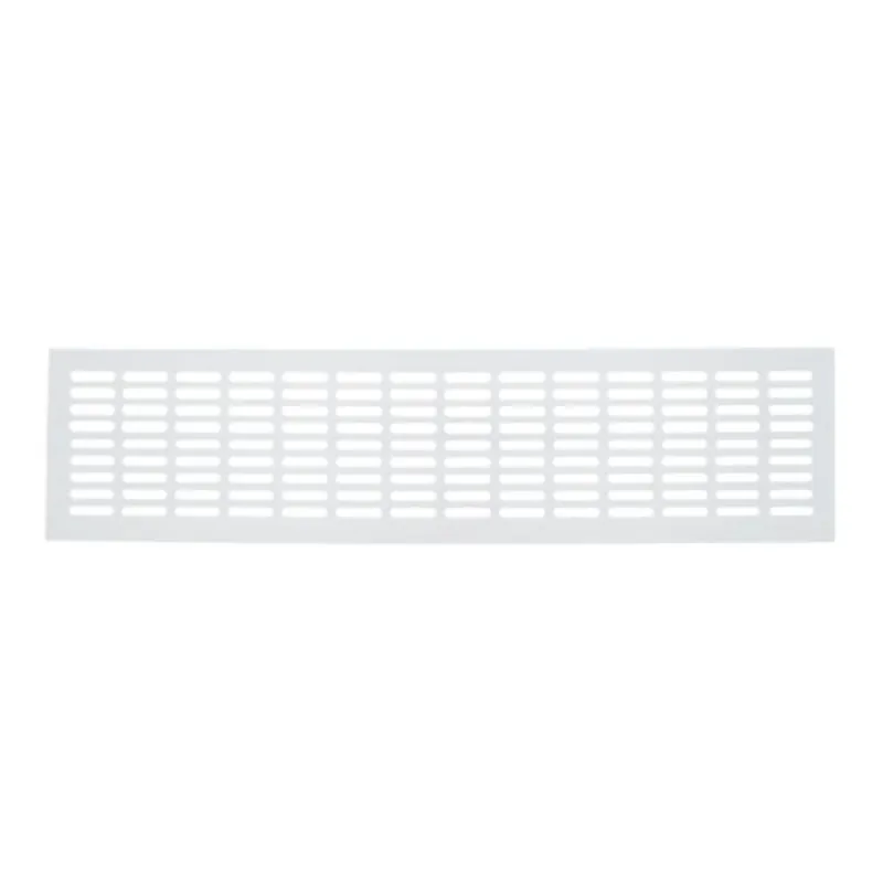 Griglia a profilo da incasso Fga per Aerazione, dimensione 380x80 mm, Alluminio finitura Bianco Verniciato Koopje