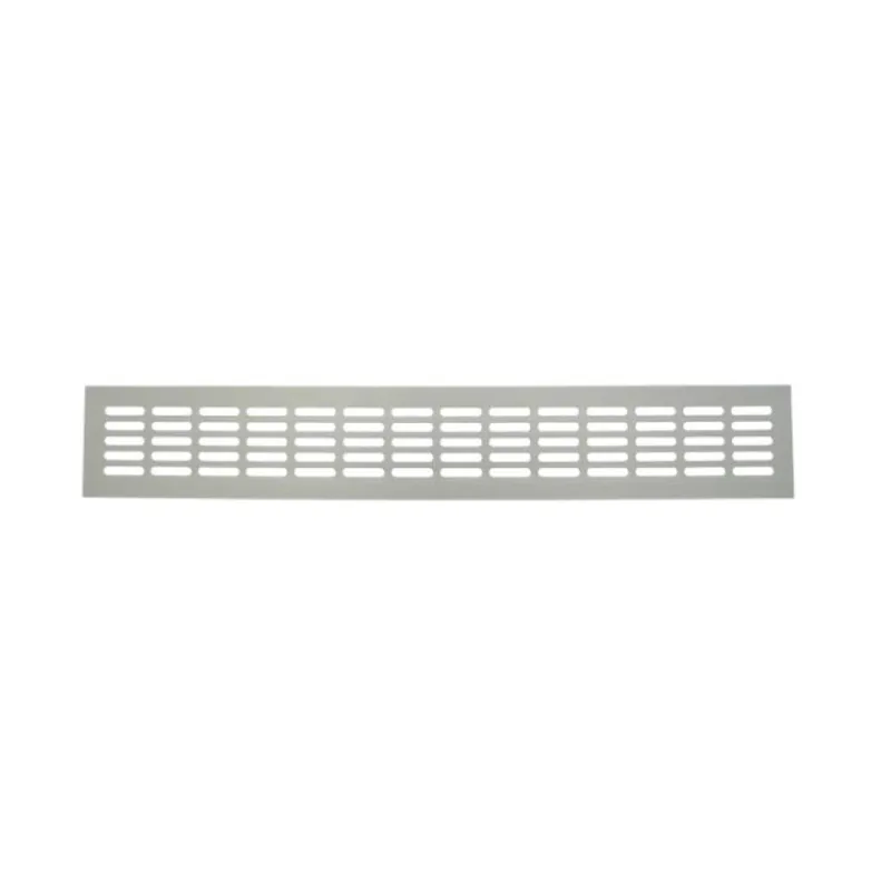 Griglia a profilo da incasso Fga per Aerazione, dimensione 480x60 mm, Alluminio finitura Argento Anodizzato Superprijs