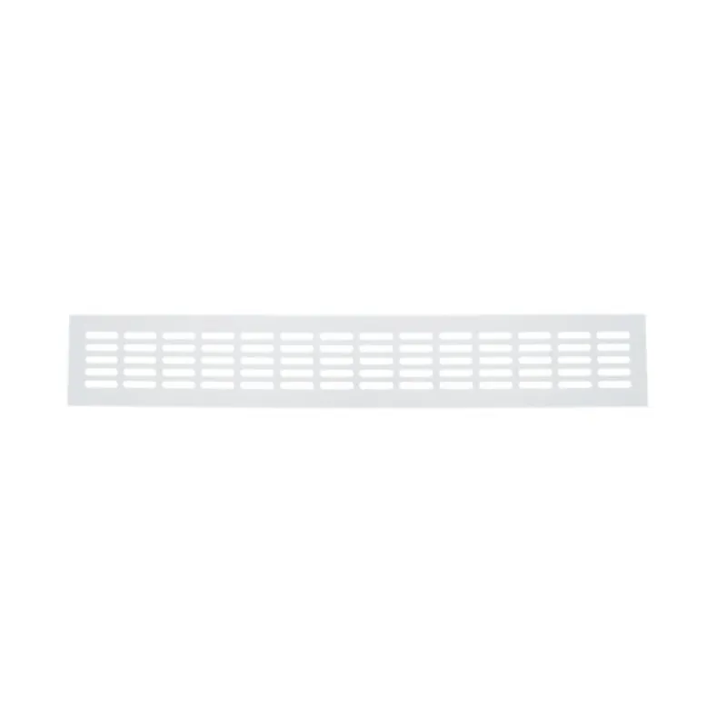Speciale Aanbieding Griglia a profilo da incasso Fga per Aerazione, dimensione 480x60 mm, Alluminio finitura Bianco Verniciato