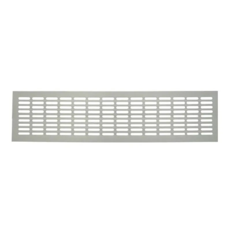 Direct Beschikbaar Griglia a profilo da incasso Fga per Aerazione, dimensione 380x80 mm, Alluminio finitura Argento Anodizzato