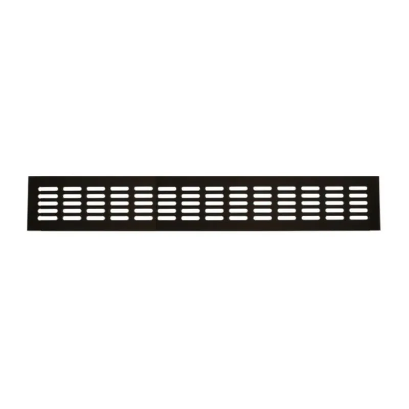 Direct Verzonden Griglia a profilo da incasso Fga per Aerazione, dimensione 380x60 mm, Alluminio finitura Nero Verniciato