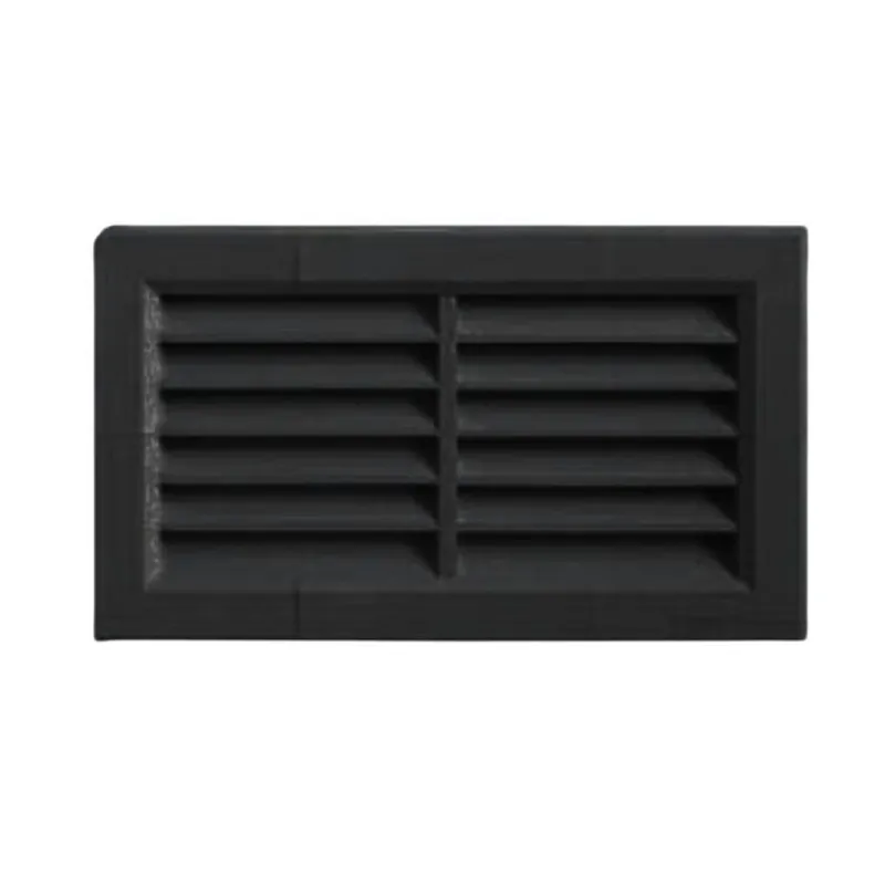 Express Levering Griglia rettangolare da incasso P252510N la Ventilazione per Aerazione, dimensione 254x108 mm, Plastica colore Nero
