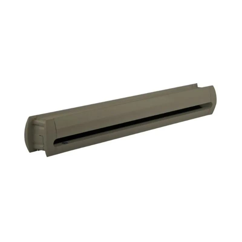 Griglia passante 461AK Silendo Renson per aereazione porta acustica, dimensione 425x48 mm, Alluminio finitura Marrone Op = Op