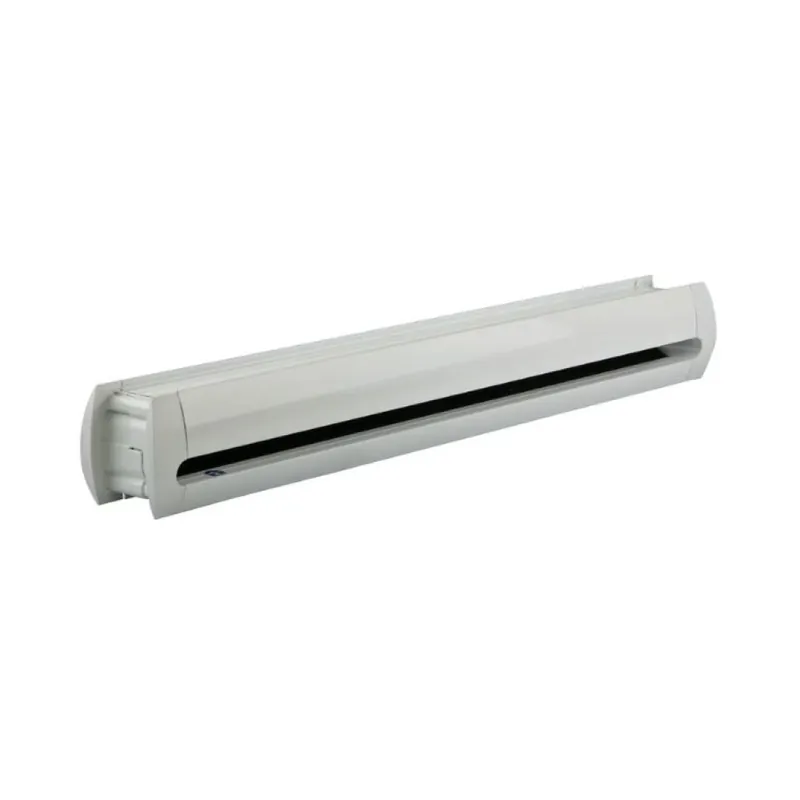 Lage Prijs Griglia passante 461AK Silendo Renson per aereazione porta acustica, dimensione 425x48 mm, Alluminio finitura Bianco