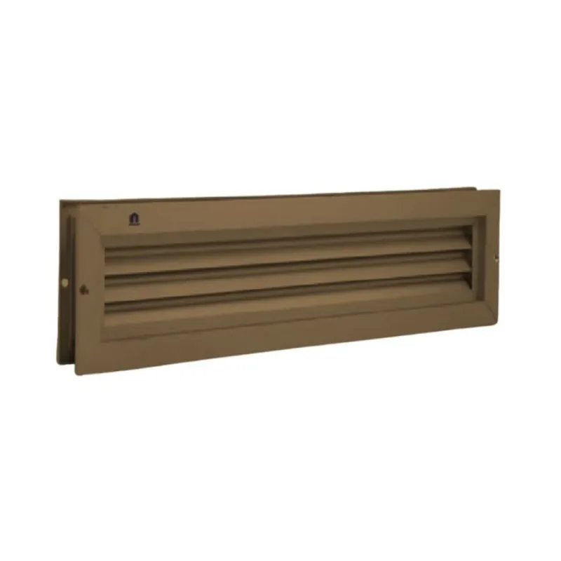 Aanbieding Griglia passante 461 Renson per Aerazione porte, dimensione 425x76 mm, Alluminio finitura Marrone Verniciato